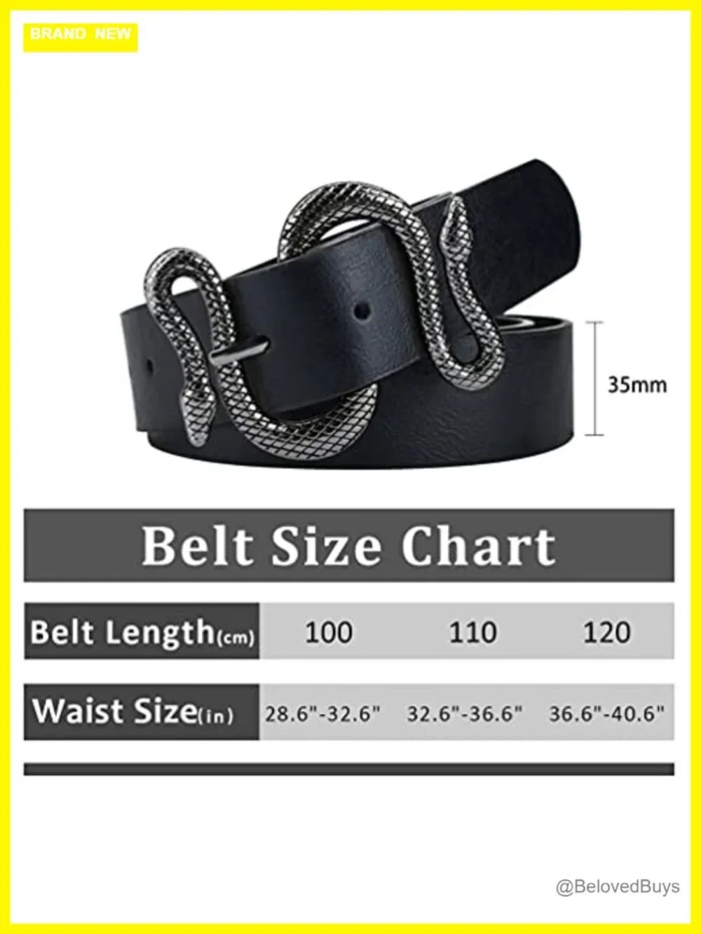 Women's Faux Leather Snake Buckle Belt Fashion Waist Belt